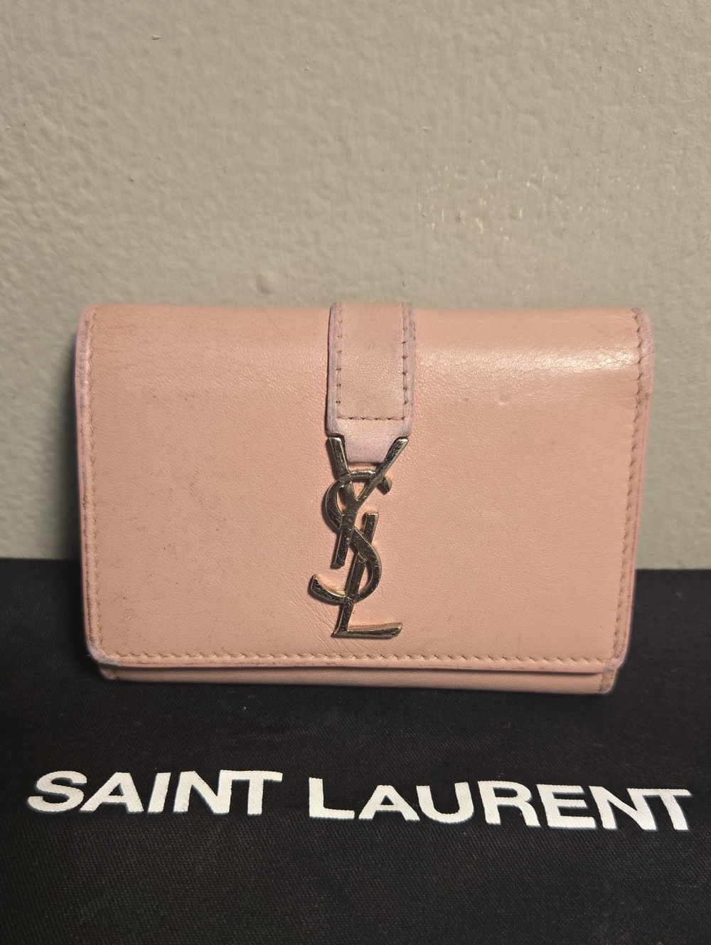 YSL Blush Pink Leather Keycase/Cardholder